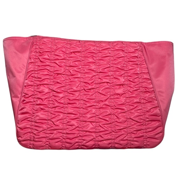 COACH RUCHED NYLON COURT Pink Tote Bag Diaper Bag Travel Bag Overnight Bag New - Picture 5 of 14